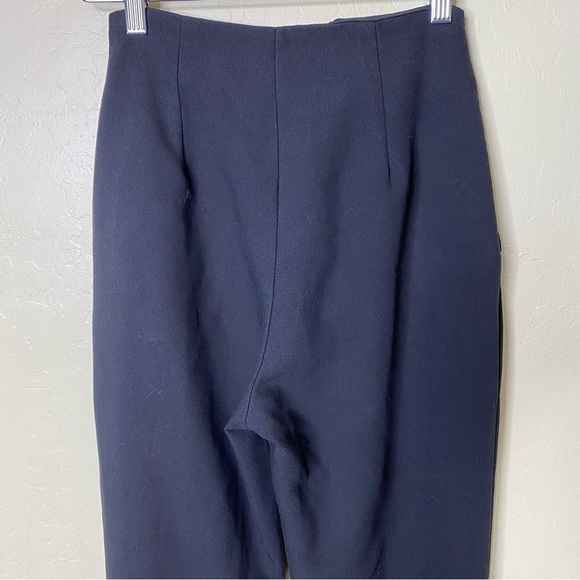 Boohoo Black Tie Ankle Belted Career Pants Size 6 - Picture 10 of 11